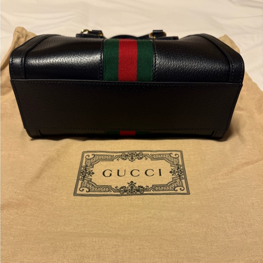 Genuine Gucci Black Ophidia Tote Handbag - Picture 8 of 16